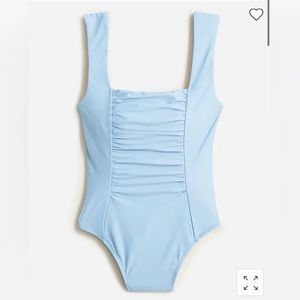 J.Crew Ruched squareneck one-piece